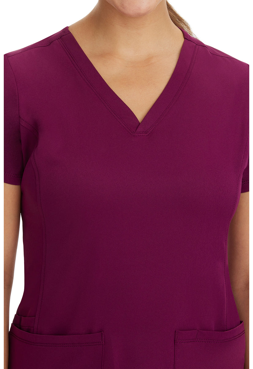 Wine Colored HH Works Monica Top (2500) Bella Scrubs Etc.
