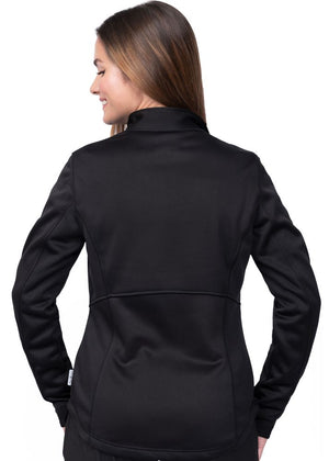 MEGAN BONDED FLEECE JACKET - BLACK