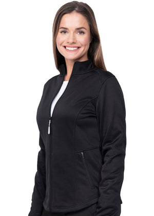 MEGAN BONDED FLEECE JACKET - BLACK