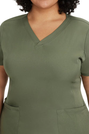 Monica 4 Pocket V-Neck Top (2500), Olive