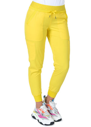 Smile Face Elastic Waistband Cargo Jogger Scrubs (3080)