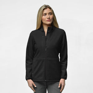 Slate Women's Micro Fleece Zip Jacket (8109) - Black
