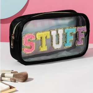 Stuff Letter Clear Cosmetic Bag