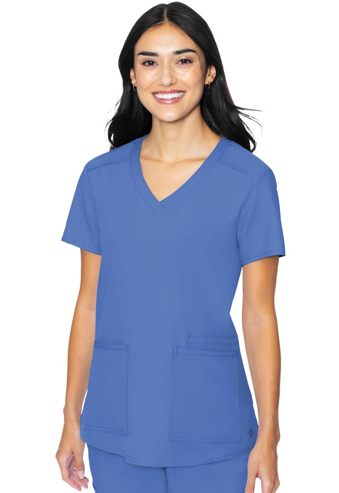 Women's Pleated Insight Scrub Top (2411) - Ceil Blue