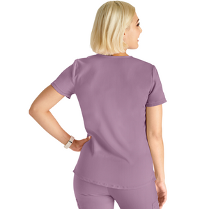 Women's 2 Pocket Scrub Top & Cargo Scrub Pant - Mauve