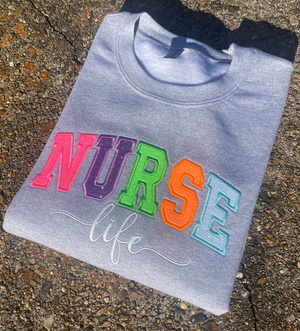 Nurse Life Glitter Sweatshirt