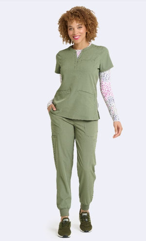 Lynx Top & Sheba Jogger Jacquard Scrub Set