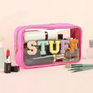 Stuff Letter Clear Cosmetic Bag