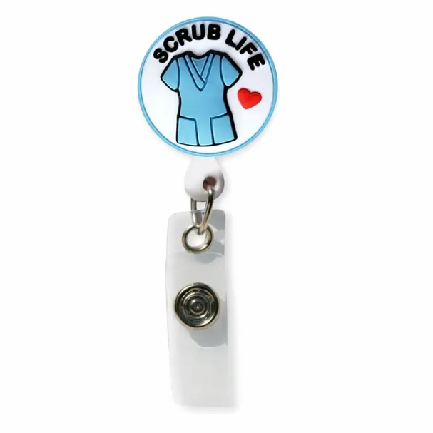 Scrub Life Rubber Badge Holder